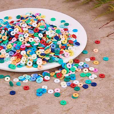13 Strands 13 Colors Handmade Polymer Clay Beads Strands CLAY-SZ0001-18-1