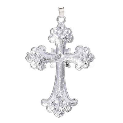 Alloy Rhinestone Big Pendants PALLOY-P198-01P-D-1