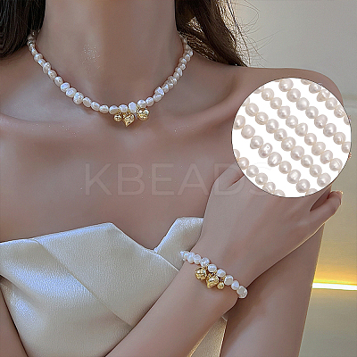 1 Strand Natural Cultured Freshwater Pearl Beads Strands PEAR-CA0001-15C-1
