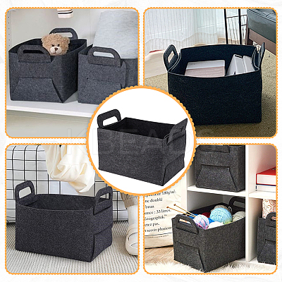 Foldable Felt Basket Storage Box AJEW-WH0347-17B-1