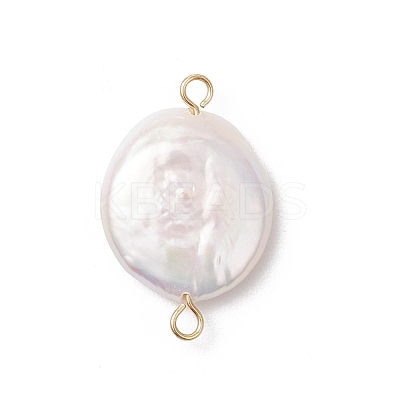 Natural Keshi Pearl Connector Charms PALLOY-JF04188-02-1