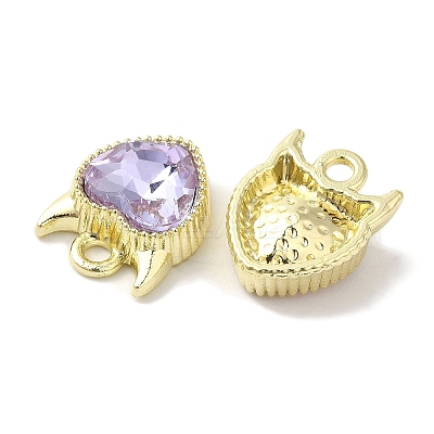 Heart Rack Plating Alloy Charms FIND-I039-29G-1
