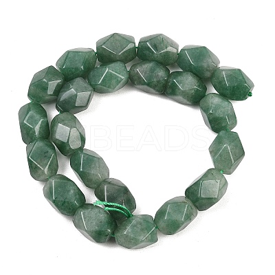 Natural Green Aventurine Faceted Rhombus Beads Strands G-L235A-08B-1