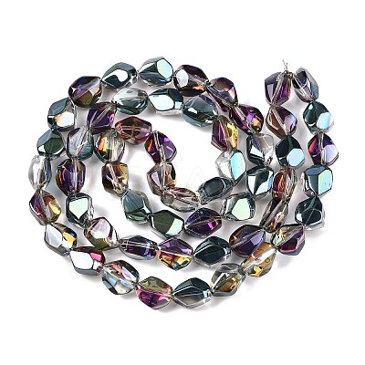 Electroplate Glass Beads Strands EGLA-T021-10I-1