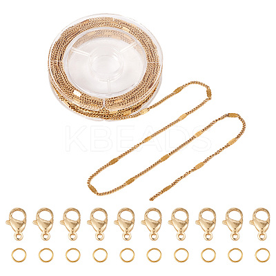 DIY 304 Stainless Steel Figaro Chain Necklaces Bracelet Making Kit DIY-TA0009-98-1
