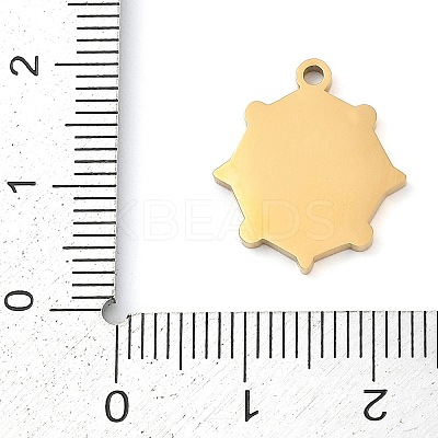 304 Stainless Steel Pendants STAS-F315-08G-03-1
