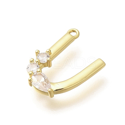 Brass Micro Pave Cubic Zirconia Pendants KK-M310-01G-21-1