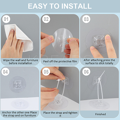 ABS Plastic Self-Adhesive Furniture Straps AJEW-WH20022-17-1