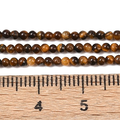 Natural Tiger Eye Beads Strands G-G099-2mm-4-1