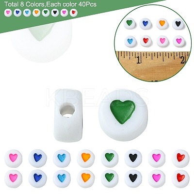 320Pcs 8 Colors Opaque Acrylic Beads FIND-FS0002-84-1