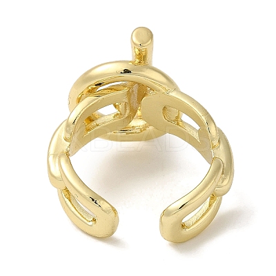 Brass Open Cuff Rings RJEW-Q778-44G-1