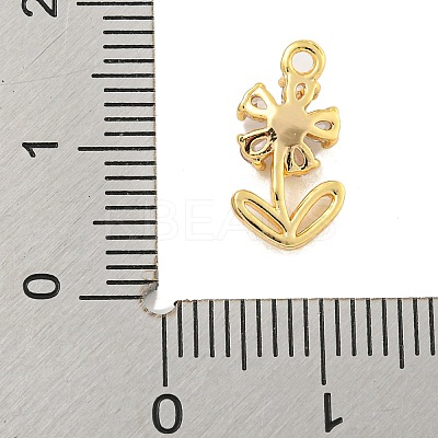 Brass Micro Pave Clear Cubic Zirconia Pendants LS-KK-U015-09G-1