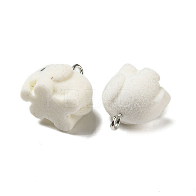 Flocky Resin Pendants RESI-D012-01C-1