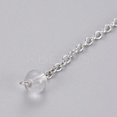 Natural Crystal Sphere Dowsing Pendulums X-BJEW-E292-A10-1