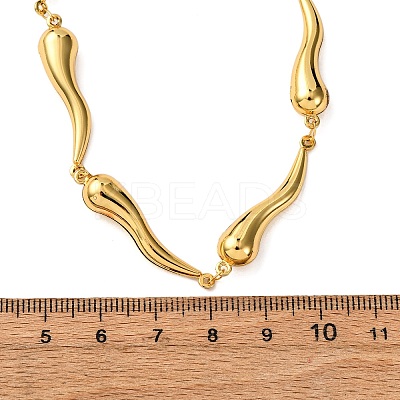 304 Stainless Steel Link Chain Necklaces for Women NJEW-G178-01G-02-1