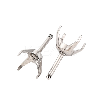 304 Stainless Steel Stud Earring Findings STAS-B091-02B-07P-1