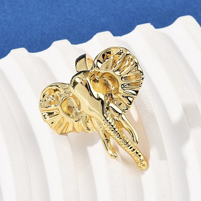Brass Adjustable Open Cuff Rings for Women RJEW-R032-02G-1