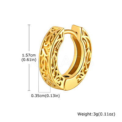 304 Stainless Steel Hoop Earrings for Men WGA52BD-02-1