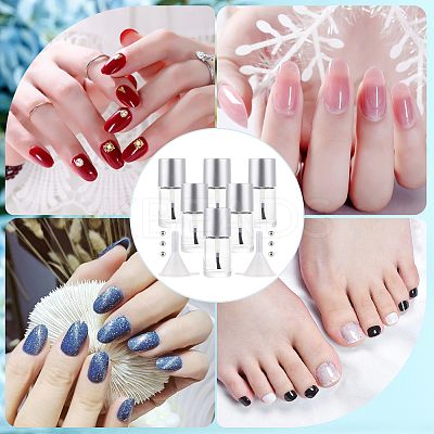 Transparent Glass Nail Polish Empty Bottle AJEW-GF0009-76B-01-1