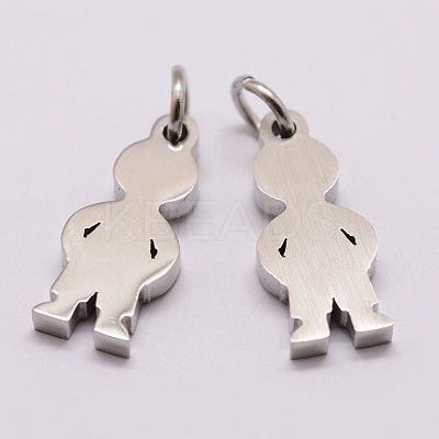Tarnish Resistant 304 Stainless Steel Pendants STAS-P184-02P-A-1