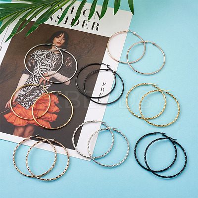 Stainless Steel Hoop Earrings STAS-TA0001-17-1