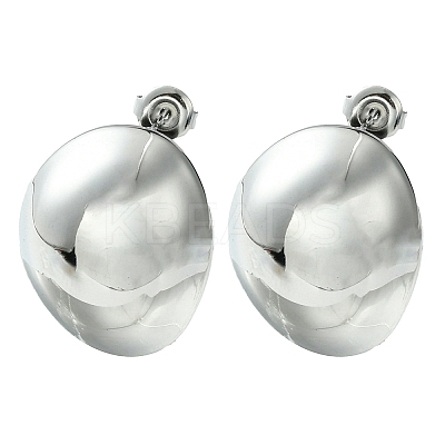 Non-Tarnish 304 Stainless Steel Stud Earrings EJEW-Z038-02P-1