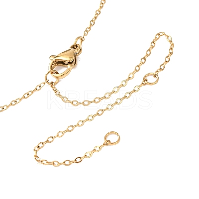 Ion Plating(IP) 304 Stainless Steel Cable Chain Necklaces PH-NJEW-E122-11G-1