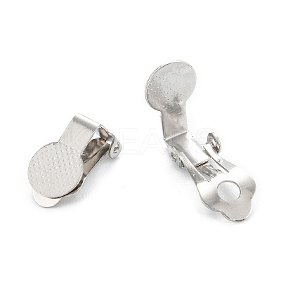Tarnish Resistant 304 Stainless Steel Clip-on Earring Finding LS-STAS-G250-03P-1