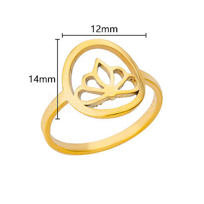 Personality Special-Interest 304 Stainless Steel Finger Rings for Women FS-WG32BFC-04-1