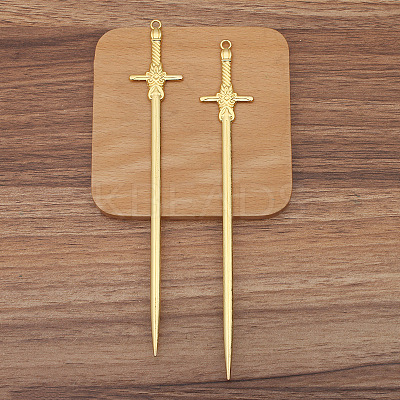 Sword Alloy Hair Sticks PW-WG0B211-02-1