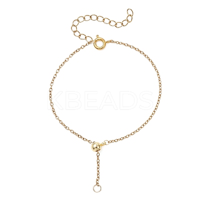 Adjustable 2MM 304 Stainless Steel Cable Chain Bracelet Makings AJEW-JB01538-1