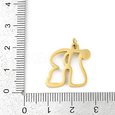 304 Stainless Steel Pendants STAS-R137-01G-R-1