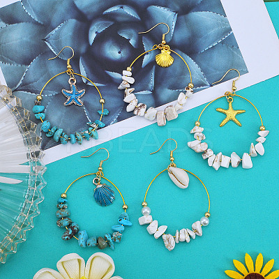 154Pieces DIY Ocean Style Earring Making Kits DIY-CJ0001-62-1