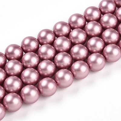 Baking Paint Pearlized Glass Pearl Bead Strands HY-N002-6mm-C01-1