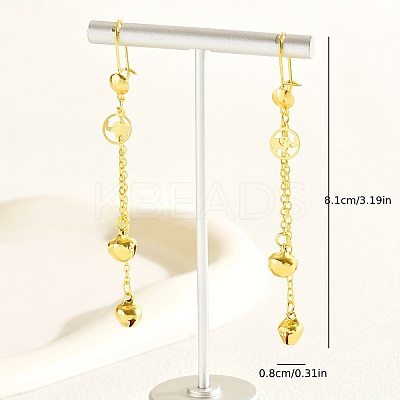 Fashionable Brass Ball Pendant Tassel Hoop Earrings DH2211-1