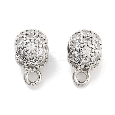 Brass with Cubic Zirconia Pendants KK-P271-09P-1