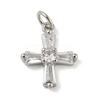 Rack Plating Brass Micro Pave Cubic Zirconia Pendants KK-A200-16P-1