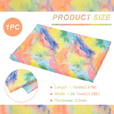 Rainbow Color Polyester Fabric DIY-WH0569-79-1