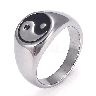 304 Stainless Steel Finger Rings STAS-H101-01P-13-1