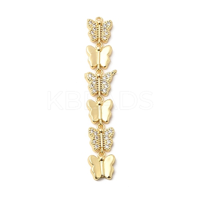 Brass Micro Pave Cubic Zirconia Big Pendants KK-C164-01E-G-1