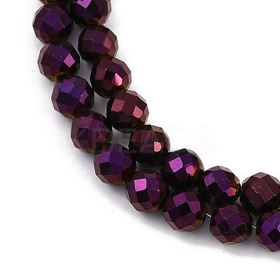 Electroplated Synthetic Non-magnetic Hematite Beads Strands G-H072-B01-01F-1