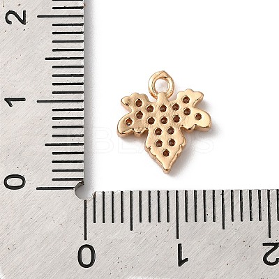 Brass Micro Pave Cubic Zirconia Charms KK-C062-046G-02-1