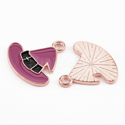Light Gold Tone Alloy Enamel Pendants LS-ENAM-T018-19A-1