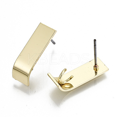 Rack Plating Iron Stud Earring Findings IFIN-N008-006-RS-1