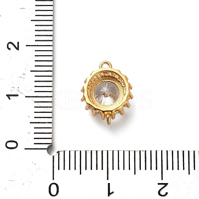 925 Sterling Silver Clear Cubic Zirconia Connector Charms STER-U009-02G-1