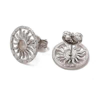 Non-Tarnish 304 Stainless Steel Stud Earring Cabochon Settings EJEW-I281-02P-1