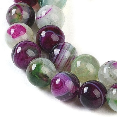 Natural Striped Agate/Banded Agate Beads Strands X-G-Z060-A01-A21-1