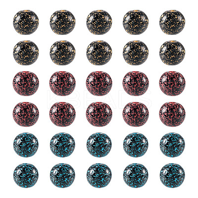 90Pcs 3Colors Opaque Acrylic Beads OACR-TA0002-57-1