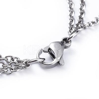 Bullet Natural Howlite Pendant Tiered Necklaces NJEW-JN02457-05-1