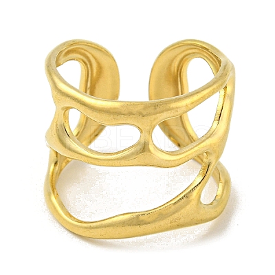 304 Stainless Steel Open Cuff Ring LS-RJEW-C067-25G-1